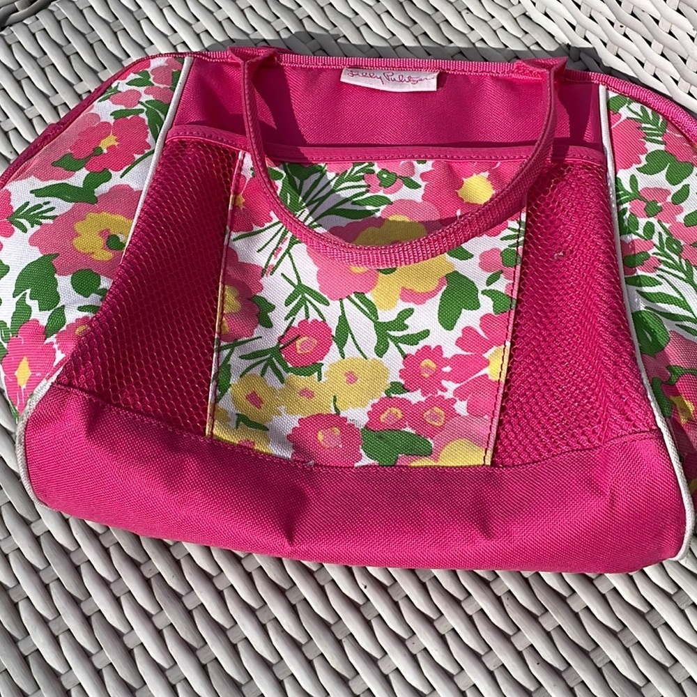 Lilly Pulitzer Pink Floral Gardening Tote Bag - Picture 6 of 11